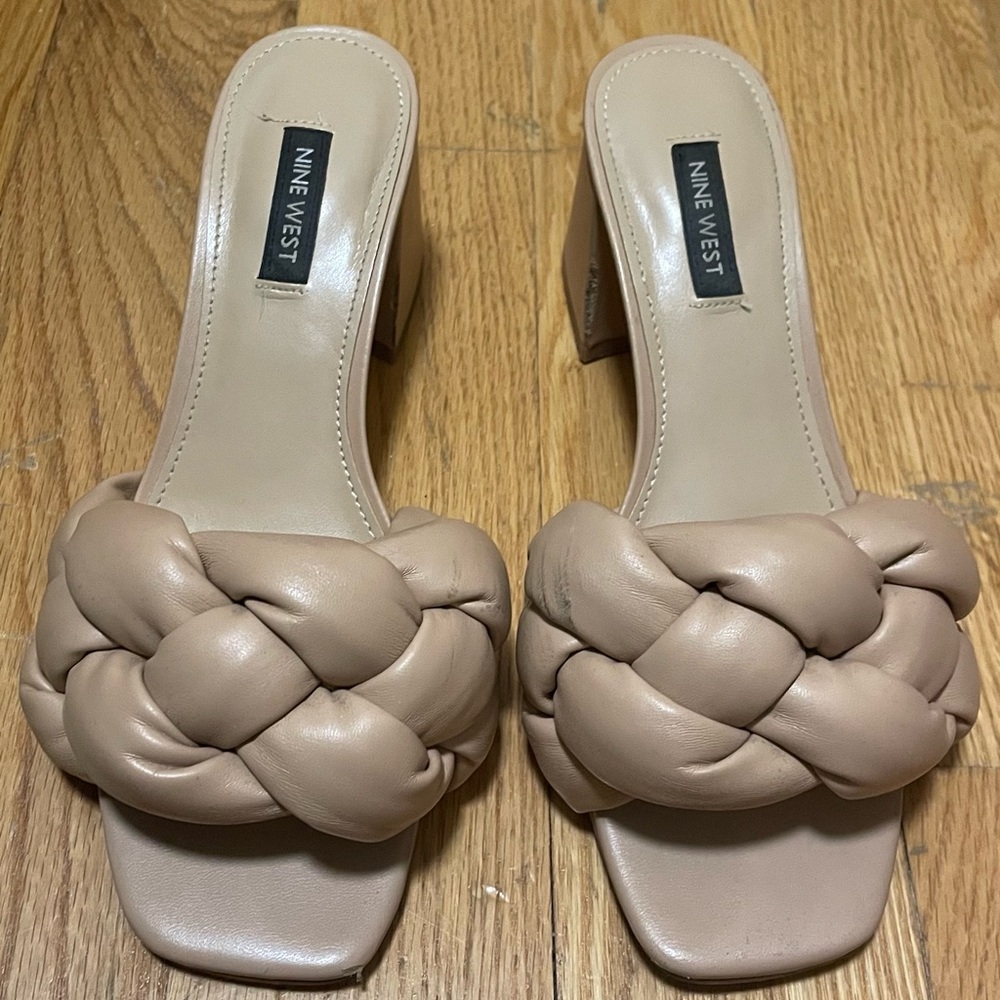 Nine West Women's Beige Braided Heels